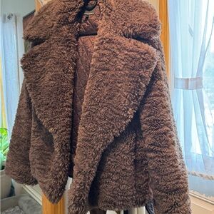 Banana Republic Plush Faux Shearling Jacket - Brown